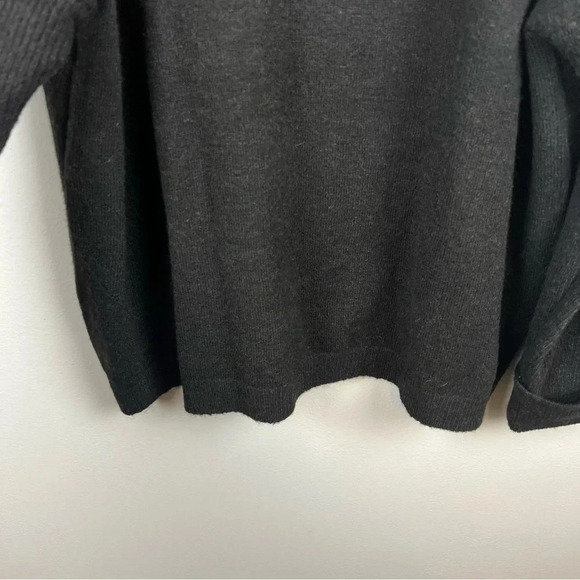 Soft Surroundings Embellished Sweater Size XL Petite Dark Brown Wool Blend - Picture 6 of 9